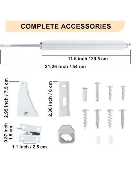 Cerradura Neumática Blanca CASONNIK para Puertas de Pantalla