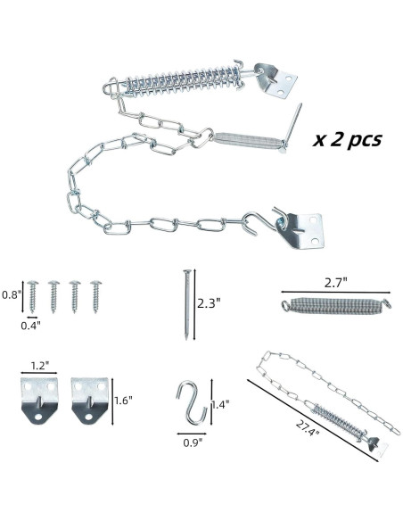 Kit de 2 Cierrapuertas Neumáticos Mezchi para Puertas de Tormenta