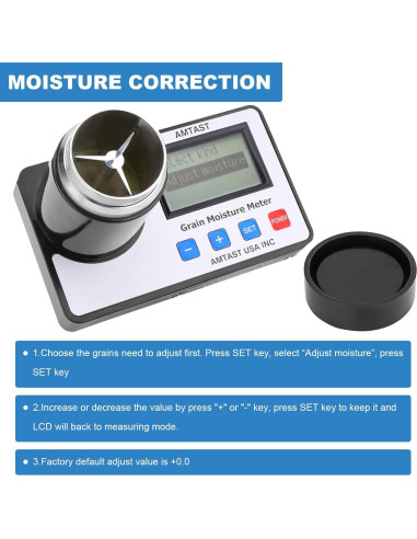 Medidor de Humedad de Granos AMTAST AMT155 Portátil 22 Granos