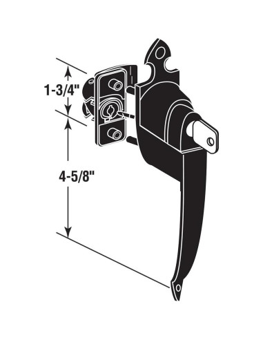 Cerradura Colonial de Botón de Presión Prime-Line K 5080 Negra