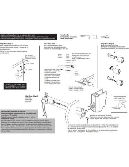 Cerradura Colonial de Botón de Presión Prime-Line K 5080 Negra