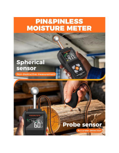 Medidor de Humedad Digital POROMETISTO WTS01Pro con Sonda 2