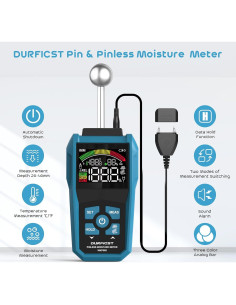 Medidor de Humedad DURFICST WM700D con Pantalla LCD y Alarma 2
