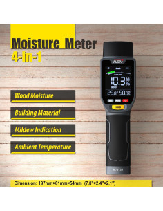 Medidor de Humedad 4 en 1 NDI KC-315A con Pantalla LCD 2