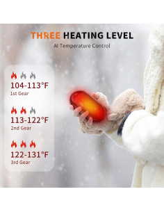 Calentadores de manos recargables coldSky LY116 2 Pack con display 2