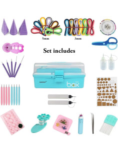 Kit de Quilling IMISNO - Herramientas y Papel 42 Colores 2