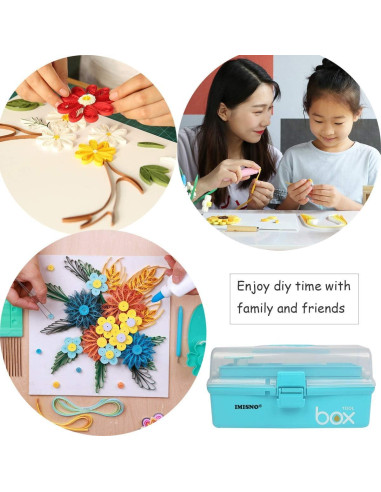 Kit de Quilling IMISNO - Herramientas y Papel 42 Colores
