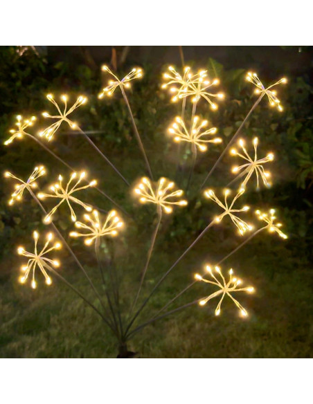 Luces de Jardín Solares JJGoo 2 Paquete Impermeables 76cm