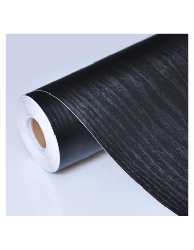 Papel Contact Autoadhesivo Madera Negra 44.96x199.39cm practicalWs