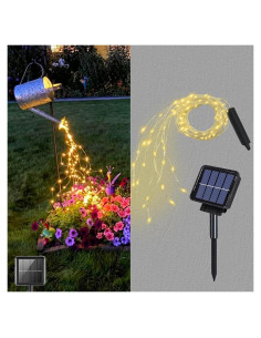 Luces de Cuerda Solares VOOKRY 200 LEDs Blanco Cálido 10 Cuerdas