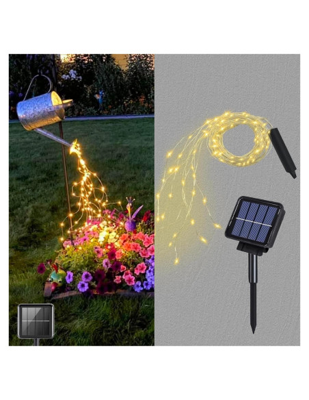 Luces de Cuerda Solares VOOKRY 200 LEDs Blanco Cálido 10 Cuerdas