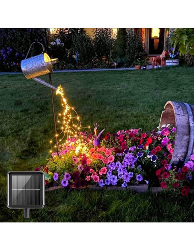 Luces de Cuerda Solares VOOKRY 200 LEDs Blanco Cálido 10 Cuerdas