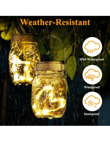 Linternas Solares Mlambert 8 Piezas para Jardín Blanco Cálido