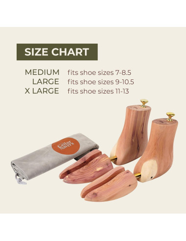 Árbol de Botas de Cedro para Hombres - Tamaño 9-10.5 US