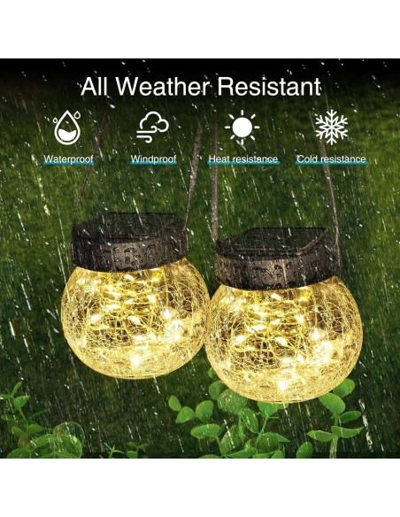 Linternas Solares Colgantes Kolpop 30 LED Paquete de 6 Blanco Cálido