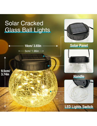 Linternas Solares Colgantes Kolpop 30 LED Paquete de 6 Blanco Cálido