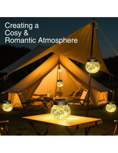 Linternas Solares Colgantes Kolpop 30 LED Paquete de 6 Blanco Cálido