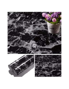 Papel Contacto Autoadhesivo Yancorp Mármol Negro 30x200 cm