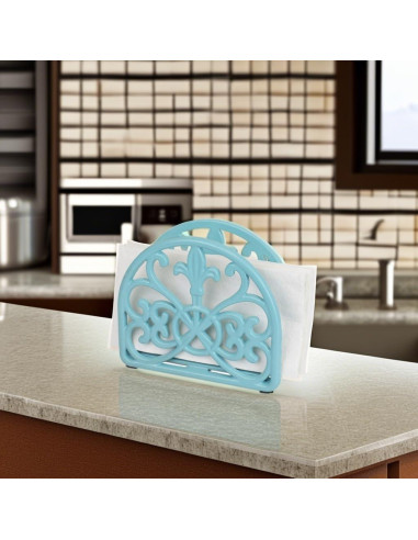 Soporte para Servilletas Fleur De Lis Home Basics Hierro Fundido