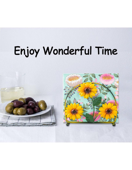 Soporte para Servilletas de Granja dgudgu Negro Acero Inoxidable