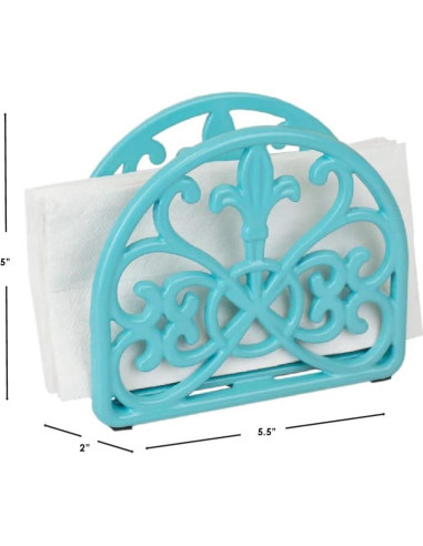 Soporte para Servilletas Fleur De Lis Home Basics Hierro Fundido