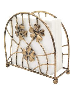 Soporte para Servilletas de Metal Bronce Owlgift 15x15 cm 2