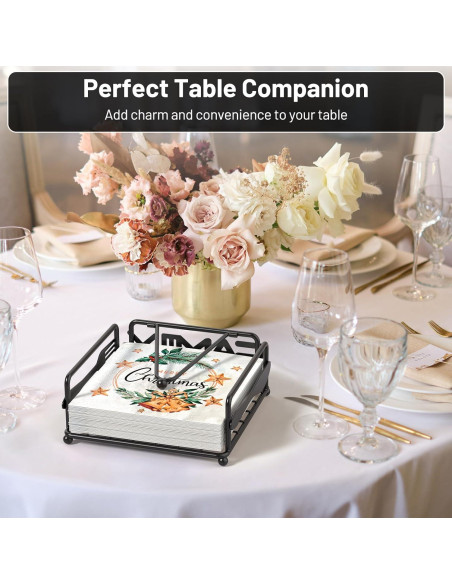 Soporte para Servilletas Epicano Cuadrado Hierro Negro 18x18cm