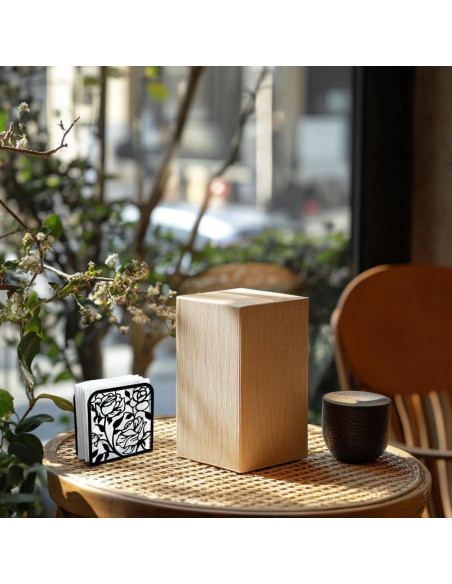 Soporte de Servilletas Decorativo DOODLREAM Rosa Negro 12.45x12.45 cm