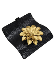 Soporte para Servilletas Metal Owlgift Negro y Dorado 18 cm