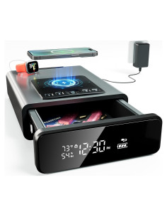 Caja Fuerte Biométrica Mboko con Pantalla LED y Carga Inalámbrica