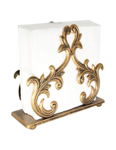 Soporte para Servilletas Barroco Owlgift de Metal 15.2x5.1x13.5cm