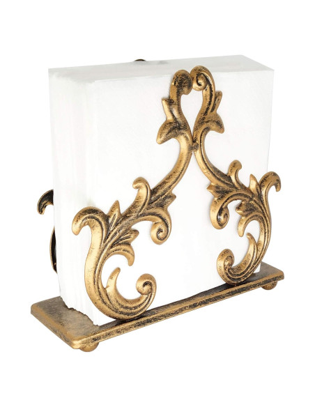 Soporte para Servilletas Barroco Owlgift de Metal 15.2x5.1x13.5cm