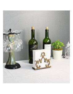 Soporte para Servilletas Barroco Owlgift de Metal 15.2x5.1x13.5cm 2