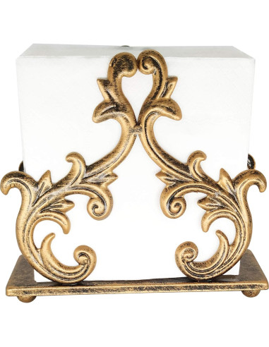 Soporte para Servilletas Barroco Owlgift de Metal 15.2x5.1x13.5cm