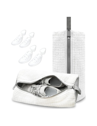 Bolsa de Lavado de Zapatos BERHW 2 Piezas Blanca