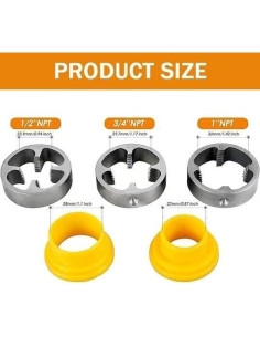 Kit de Roscado de Tuberías de PVC FANYANG LCC - 3 Dados 2