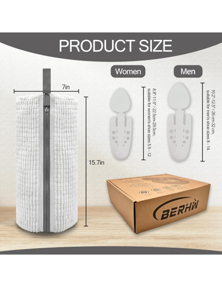 Bolsa de Lavado de Zapatos BERHW 2 Piezas Blanca