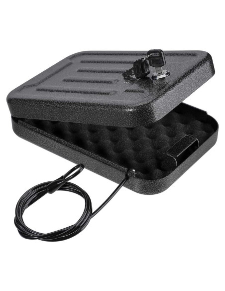 Caja de Seguridad Portátil BAGKOOL 9.4x6.5x2" para Armas y Documentos