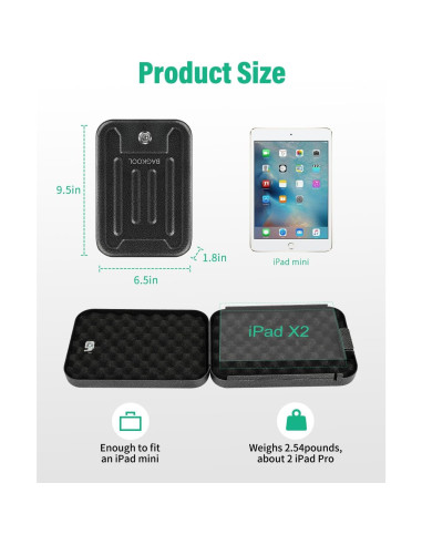 Caja de Seguridad Portátil BAGKOOL 9.4x6.5x2" para Armas y Documentos