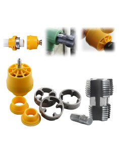 Kit de Roscado de Tuberías de PVC Yifahuodabaodan879 - 3 Troqueles