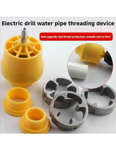 Kit de Roscado de Tuberías de PVC Yifahuodabaodan879 - 3 Troqueles 2