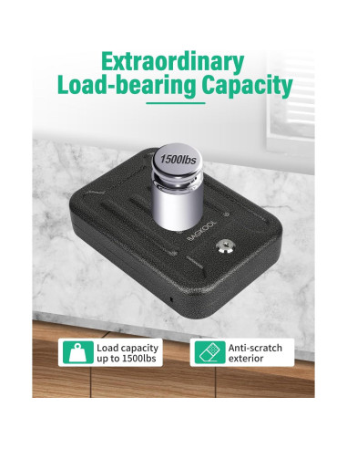 Caja de Seguridad Portátil BAGKOOL 9.4x6.5x2" para Armas y Documentos