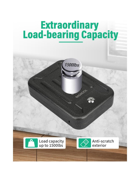 Caja de Seguridad Portátil BAGKOOL 9.4x6.5x2" para Armas y Documentos
