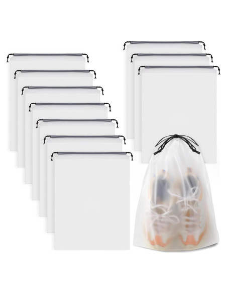 Bolsas de Zapatos Transparentes 10 PCS 40 x 30 cm Impermeables