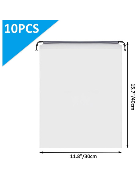Bolsas de Zapatos Transparentes 10 PCS 40 x 30 cm Impermeables