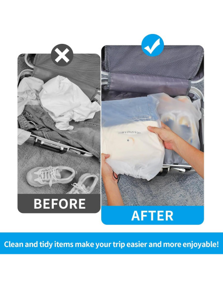 Bolsas de Zapatos Transparentes 10 PCS 40 x 30 cm Impermeables