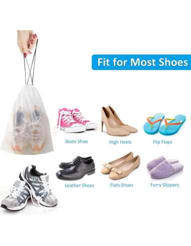 Bolsas de Zapatos Transparentes 10 PCS 40 x 30 cm Impermeables