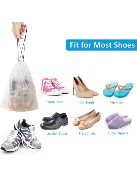 Bolsas de Zapatos Transparentes 10 PCS 40 x 30 cm Impermeables