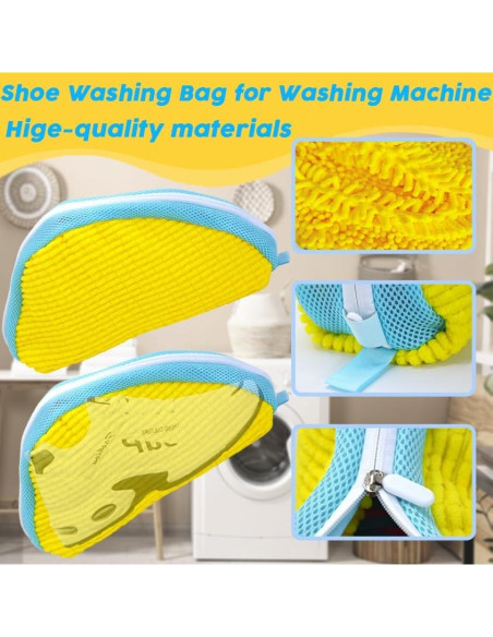 Bolsa de Lavado de Zapatos KISYONGUS Amarillo 2 Paquete
