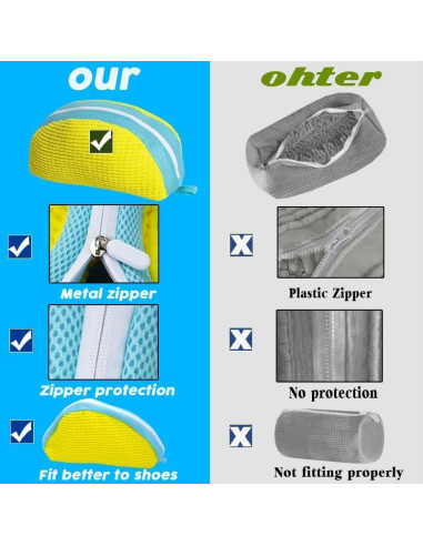 Bolsa de Lavado de Zapatos KISYONGUS Amarillo 2 Paquete